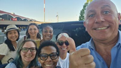 Marco our founder with some happy customers after a Tuscany private wine tour!