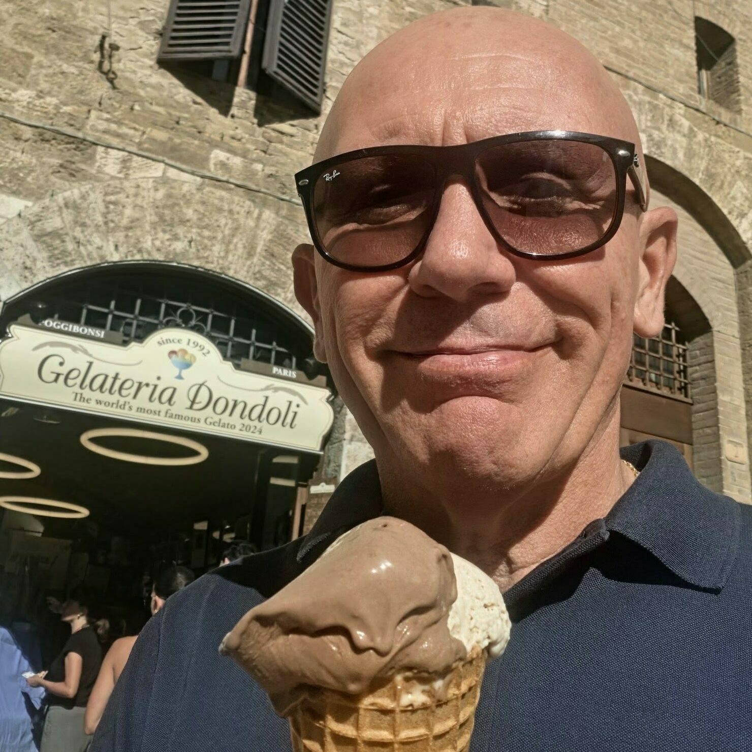 Marco at Gelateria Dondoli, San Gimignano