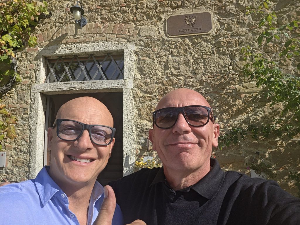 Marco and the owner of Corbucci winery, Francesco!